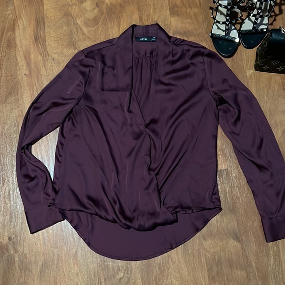 Apt 9 Purple Blouse Long Sleeve - Picture 2 of 9